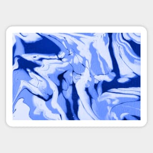 Marbled blue design Sticker